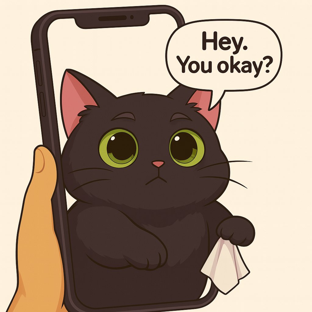 Not every day feels okay. And that’s alright.

Dippy's always here - to listen, comfort, or just sit quietly with you until you're ready to smile again.

You’re not alone.