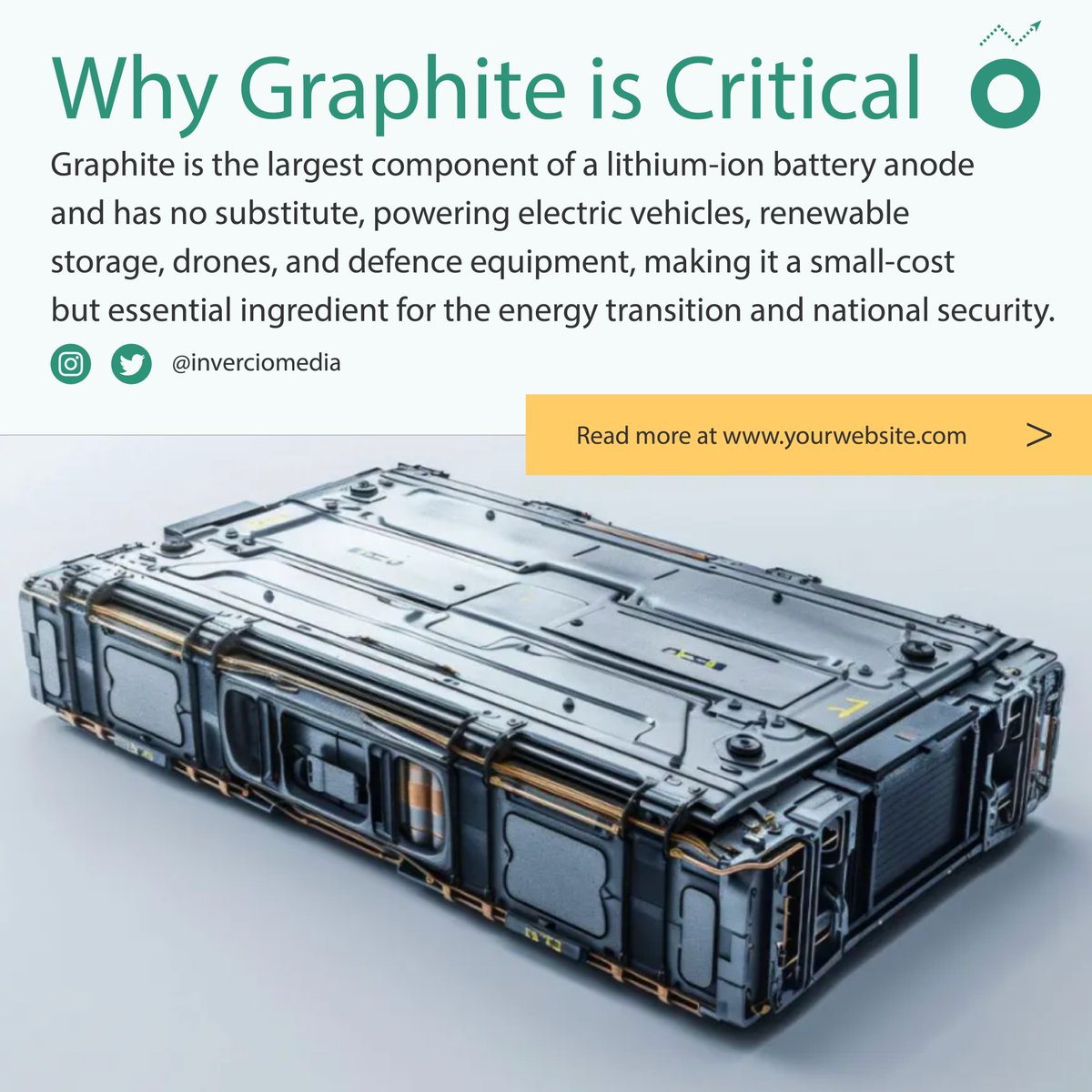 ⚡ China controls 70% of graphite supply. Demand +140% by 2030.

<a href="/EPower_Res/">EPower_Res</a> Tetepisca Project in Québec aims to deliver the graphite needed for EVs, defence &amp; manufacturing.

No graphite = no batteries, no defence, no transition.

#Graphite #EPowerResources