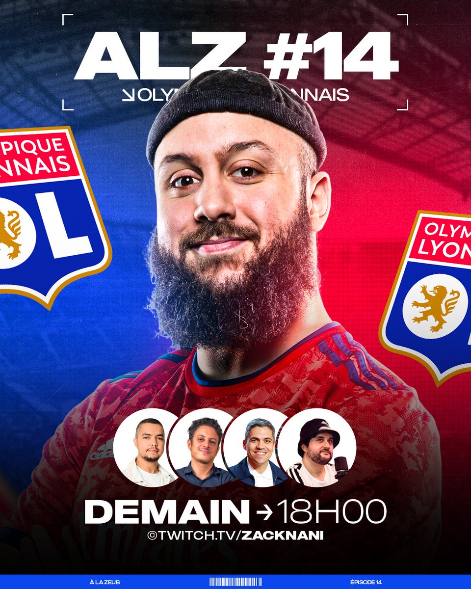 Zack_Nani's tweet photo. Bonjour,

la saison reprend ce week-end, le mercato a bien avancé, c'est le moment de discuter de tout ça

ALZ #14 avec TOUTE LA TEAM DEMAIN https://t.co/V9XH20clnL