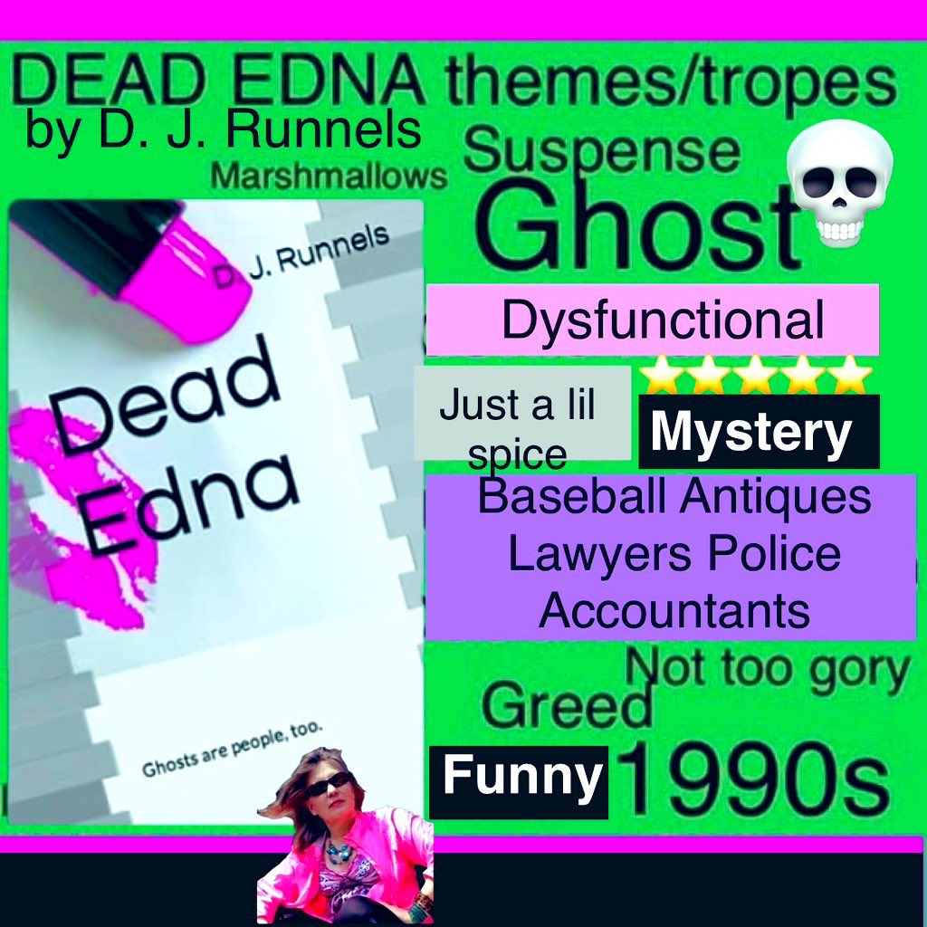 D. J. Runnels - author (@d_j_runnels) on Twitter photo <a href="/JackWillems1986/">John Willems</a> Thanks!
Dead Edna by D. J. Runnels. ๐ Ghost mystery satire that reached the Amazon top 150๐๐ผ in humor.
Amazon.com/dp/B0C63RZM9V <a href="/JackWillems1986/">John Willems</a> Thanks!
Dead Edna by D. J. Runnels. ๐ Ghost mystery satire that reached the Amazon top 150๐๐ผ in humor.
Amazon.com/dp/B0C63RZM9V