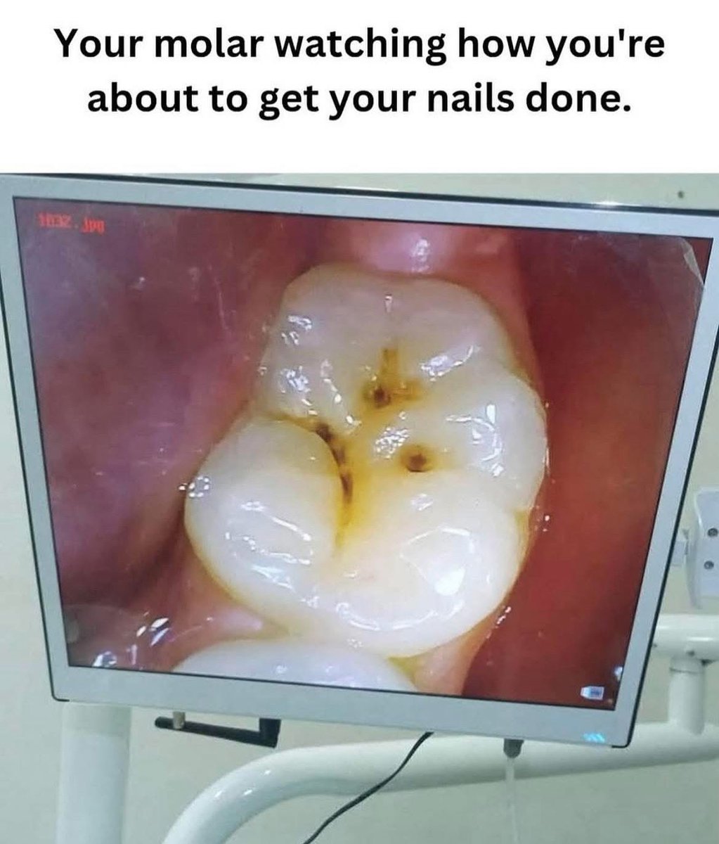 SwinneyDental's tweet photo. When your molar sees your nail appointment on the calendar before your dental appointment and is silently judging your priorities… 🦷💅
#Priorities #DentalHumor #SwinneyDental #CavityShaming #SmileFirst https://t.co/QmEHa0oZRr