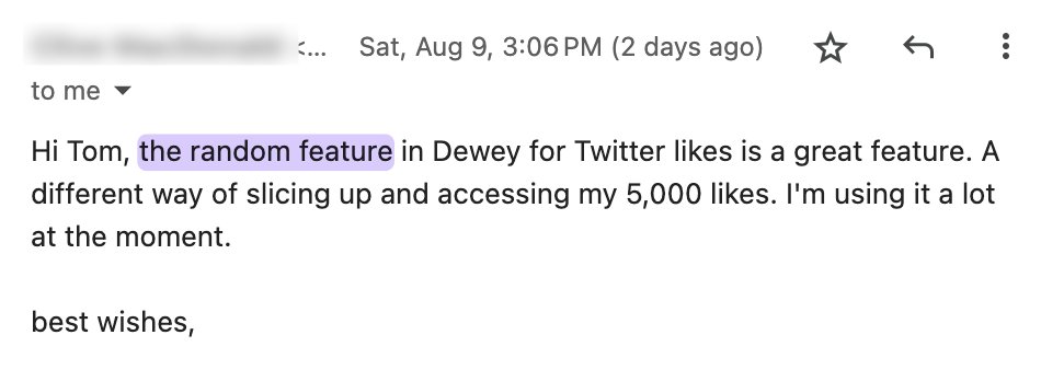 The Random Sort feels like a very underrated feature but its starting to get some love!