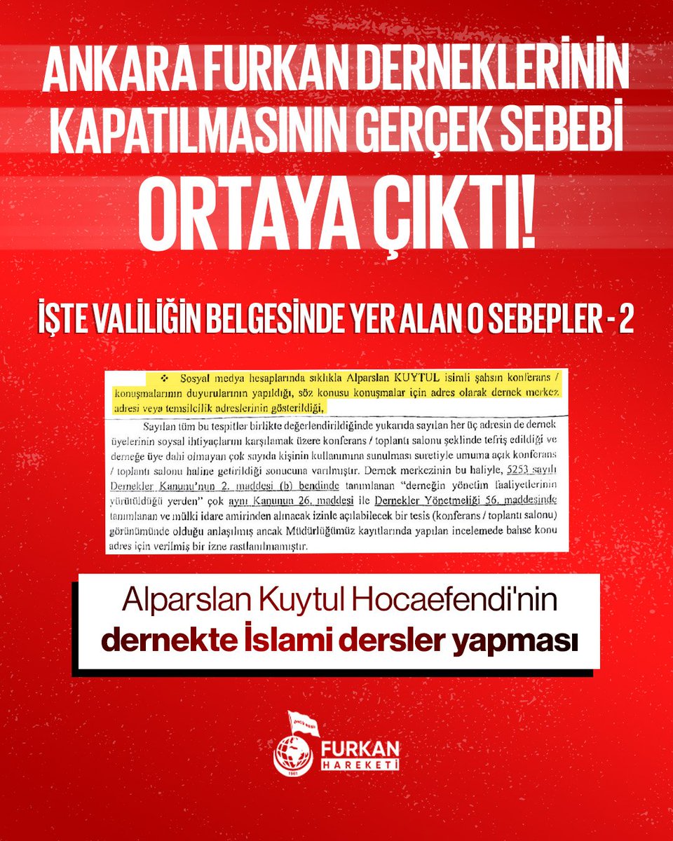 📌

#DiniSohbetSuçDeğildir
Derneklerimizi Açın