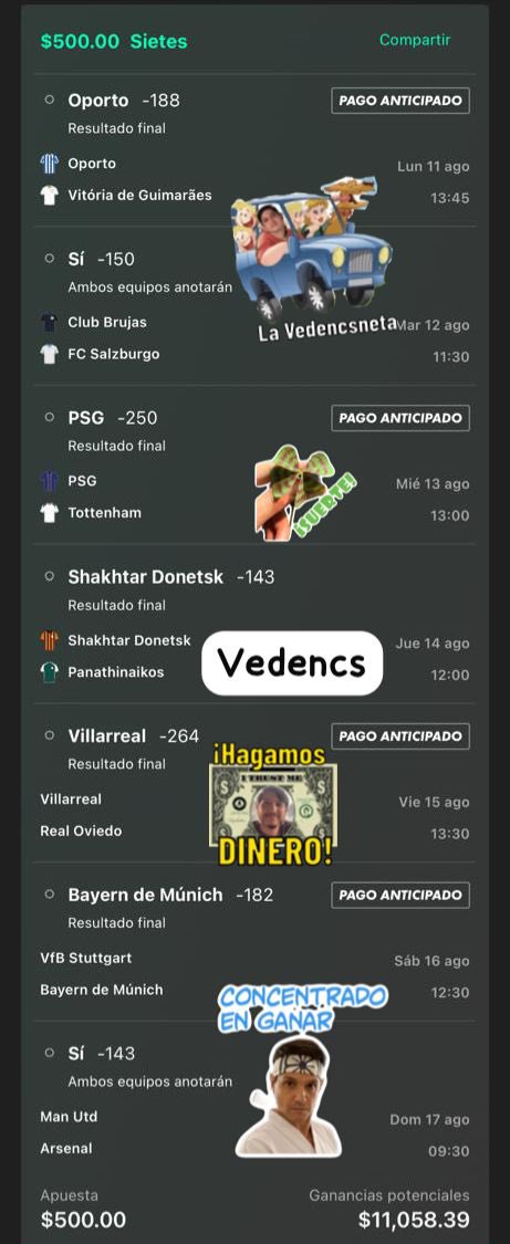 Se acabaron las vacaciones, está de regreso el #Parlaysemanal 
¿Quién me sigue? 🍀⚽️🤑✅💰💪🏼