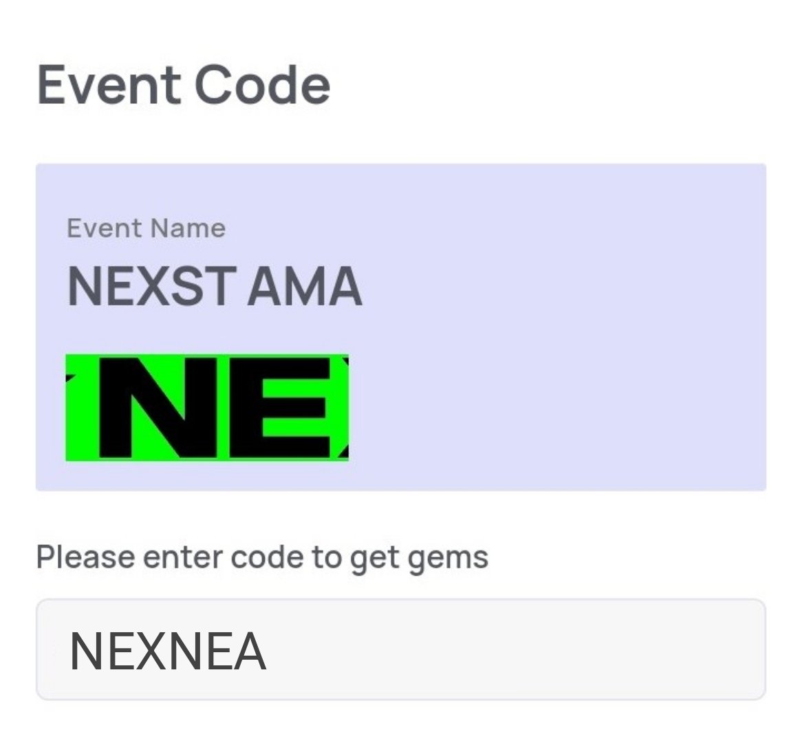 GO1PAWSED's tweet photo. 📅 Date : 11th August 2025
💡 Event Name : NEXST AMA XENEA Event task for + 2000 Gems
🧑💻 Code : NEXNEA
Download App 👉🏻 https://t.co/Kd2XleIwDS
Enter Compulsory Ref. Code for +1000 Bonus 👉🏻 1599FUKc5s
#xenea #xeneawallet #xeneaeventcode #nexsteventcode #nexstxeneaevent https://t.co/dlzoGIrQI9