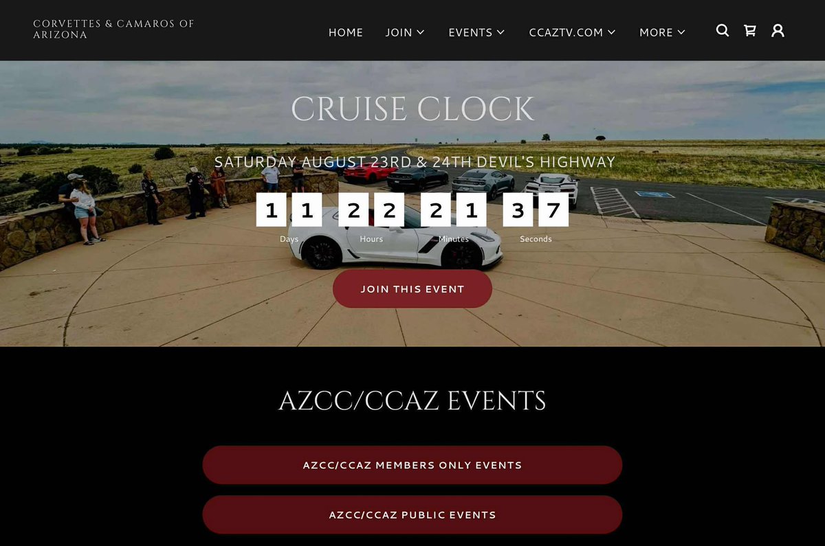 hilln007's tweet image. 11 days to go! Are you signed up?
@followers
ArizonaCorvetteClub.com (AZCC.CLUB)
ArizonaCorvetteEnthusiasts.com (AZCE.CLUB)
EastValleyCorvettes.com (ECVA.CLUB)
CorvetteCamaroLegends.com (CCAZ.CLUB)
ArizonaCamaroClub.com
#AZCC
#CCAZ