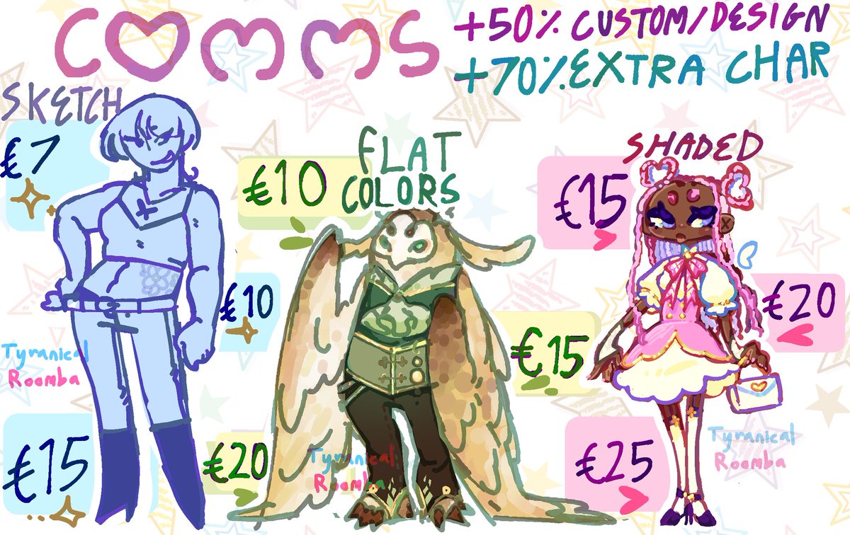 S0LARBURST's tweet photo. PayPal only c0mms! 
5 slots https://t.co/H5U7zSIs4c