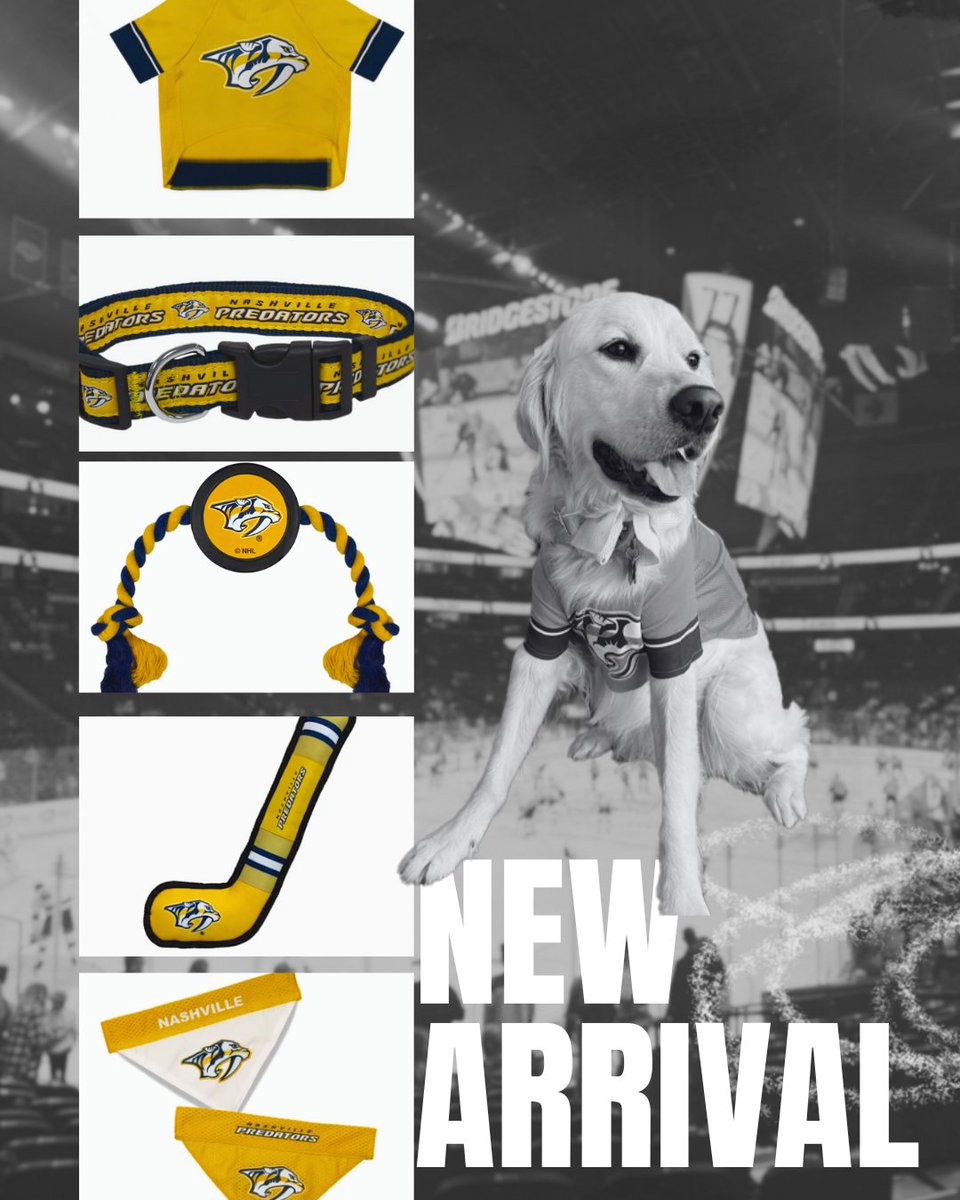 Your pup can now rock Nashville Predators merch just like you! Shop the pet collection now!🐾🏒