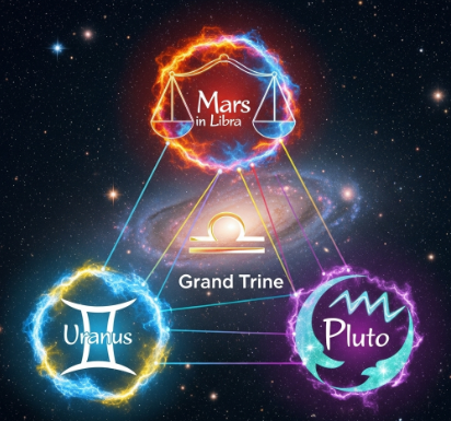 Grand Air Trine between Mars in Libra, Uranus in Gemini and Pluto Aquarius will help to newly shape how we &amp; the masses communicate and associate with one another.  Humanitarian &amp; innovative vibes abound.
How will it effect you?
Book a reading now:
astrobabeonline@gmail.com