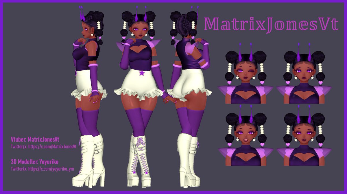 YuyurikoVT's tweet photo. [ MatrixJonesVT VRC C0mm ]  

Thank you @MatrixJonesVt for c0mmissioning me, was pleasure working with you 🥰💜

#VRC #VRChat #3DModel https://t.co/9Y7MqgpRgl