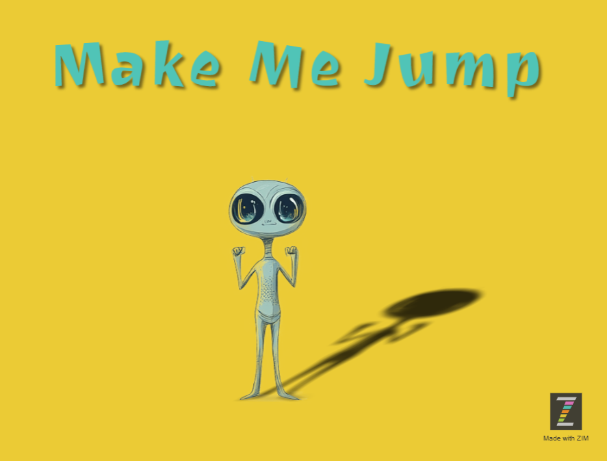 Jumping Alien with Shadow - for the <a href="/CodePen/">CodePen.IO</a> #CodePenChallenge for #Shadow 

codepen.io/zimjs/pen/VYvM…

#JavaScript #Canvas #ZIMjs