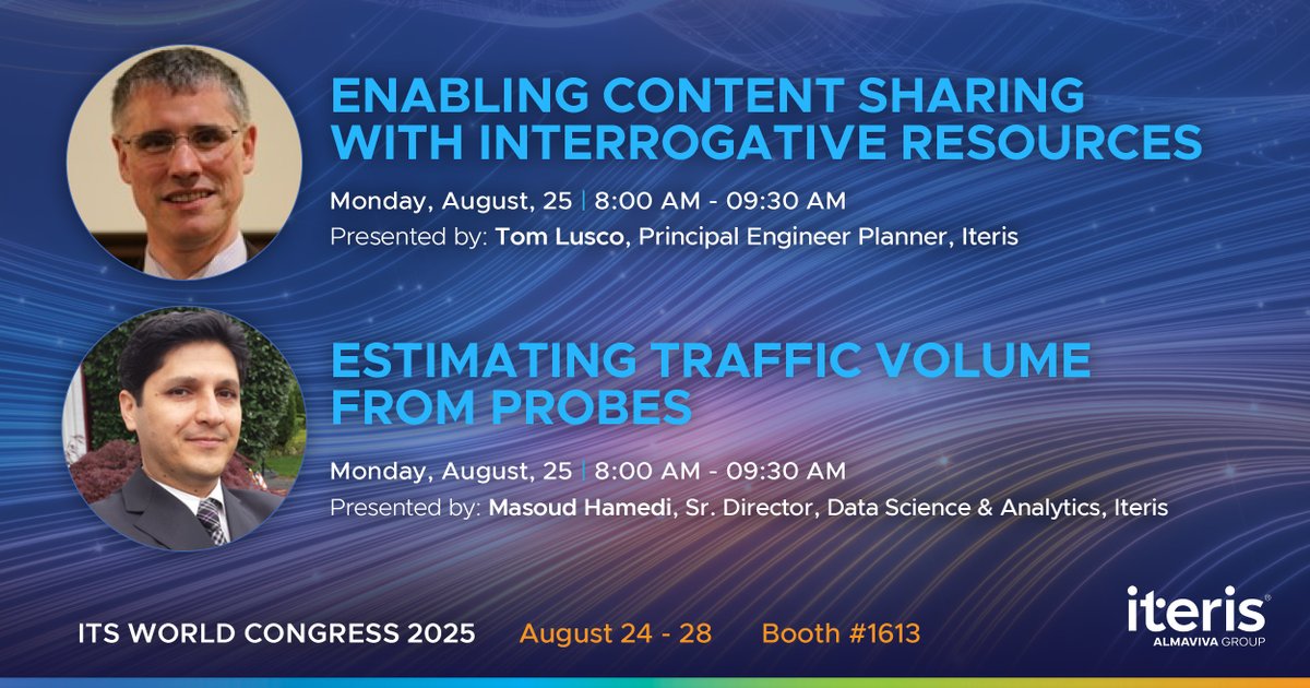 We're less than two weeks out from #ITSWC2025—it's time to start making note of the sessions you want to see! Make sure Tom and Masoud's Monday presentations are on your list. They're both speaking at PS15: Data and AI Tools: Part 1 bright an early at 8 am, don't miss it!