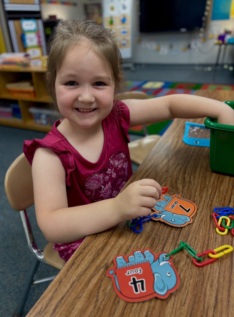 Tried to get a candid photo during math centers, but I’ll take this smile instead!😉