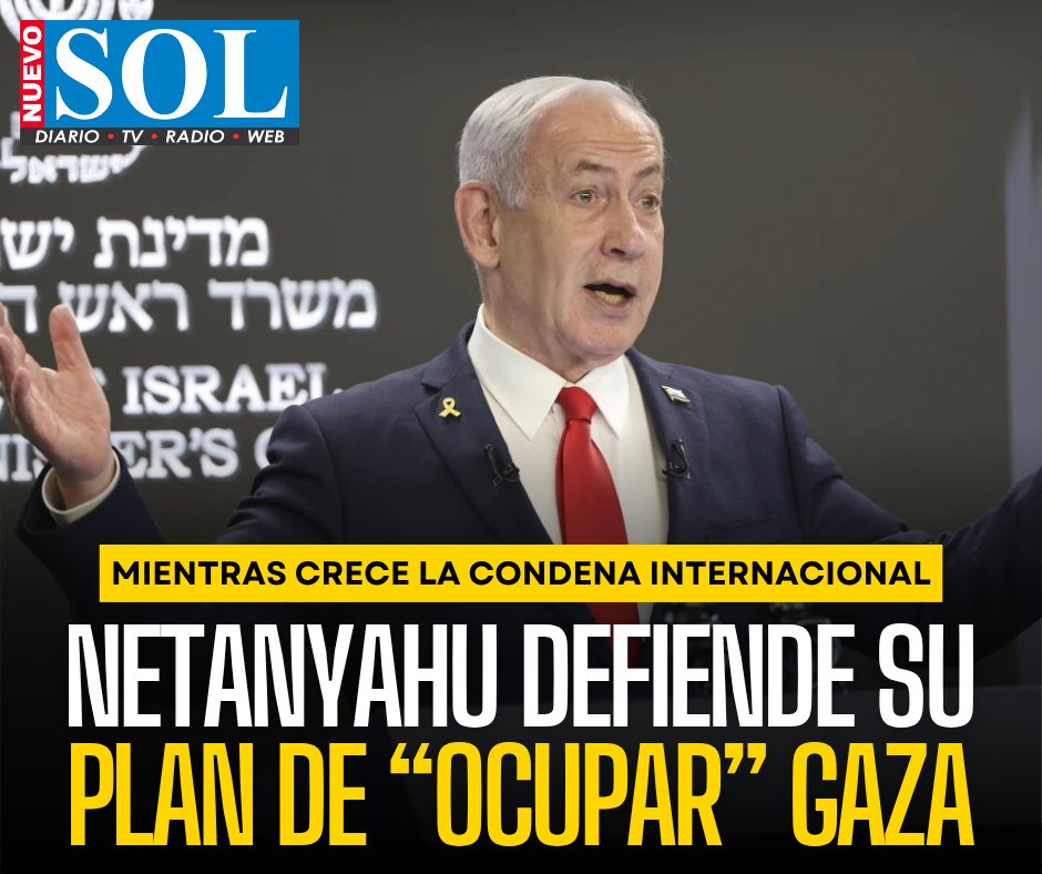 NETANYAHU DEFIENDE SU PLAN DE OCUPAR GAZA: “ES LA MEJOR FORMA DE ACABAR CON LA GUERRA”
Desde que aprobó la operación para ocupar la Franja, el gobierno israelí se ha enfrentado a una ola de críticas nacionales e internacionales