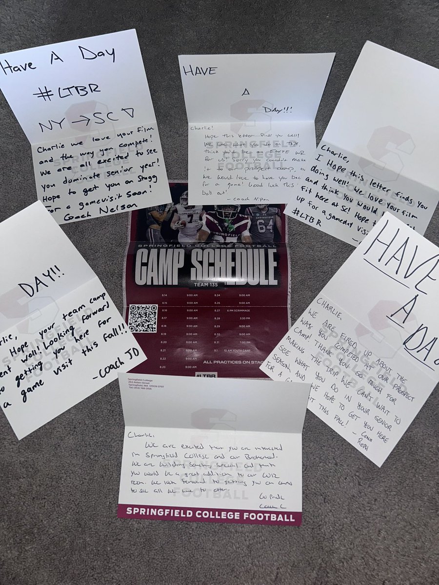 Very appreciative of the letters from <a href="/_SCFootball/">Springfield Football</a> Coaches! <a href="/Mike_Cerasuolo/">Mike Cerasuolo</a> <a href="/CoachWoodring73/">Kyle Woodring</a> <a href="/CoachReph/">Vince Reph</a> <a href="/CoachNipon/">Will Nipon</a> <a href="/CoachSamNelson/">Sam Nelson</a> <a href="/MW_FootballTeam/">MW Football</a>