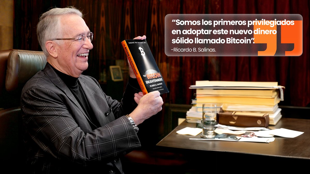 Grupo Salinas (@gruposalinas) on Twitter photo El dinero está cambiando 🪙, ¡y es momento de entenderlo 🤓!
En La iluminación de Bitcoin, <a href="/RicardoBSalinas/">Don Ricardo Salinas Pliego</a> revela una visión clara y sin filtros sobre el futuro financiero y el poder de decidir qué hacer con lo que es tuyo 💸.
Encuéntralo aquí ➡️ ricardosalinas.com/es/LibroBitcoin El dinero está cambiando 🪙, ¡y es momento de entenderlo 🤓!
En La iluminación de Bitcoin, <a href="/RicardoBSalinas/">Don Ricardo Salinas Pliego</a> revela una visión clara y sin filtros sobre el futuro financiero y el poder de decidir qué hacer con lo que es tuyo 💸.
Encuéntralo aquí ➡️ ricardosalinas.com/es/LibroBitcoin
