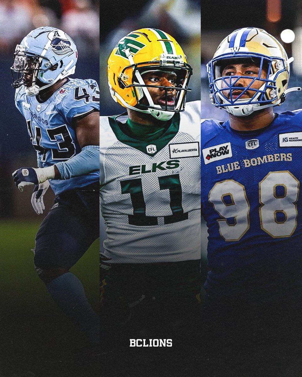 #BCLions add three to roster: DL Celestin Haba, DL Anthony Bennett and WR Hergy Mayala. 

DETAILS ➡️ bit.ly/3J8S7Yp

#BCLions | #RoarAsOne