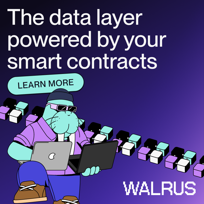 WalrusProtocol's tweet photo. Walrus is where smart contracts meet dynamic data flows.

Data becomes programmable and natively decentralized. 

Start Building with Walrus today.