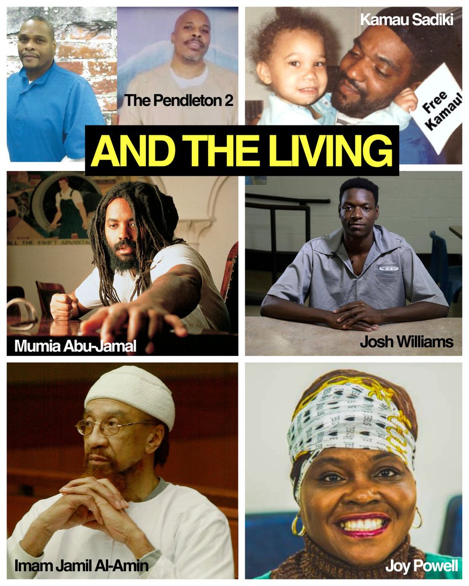 ColumbiaBDS's tweet photo. This month and every month, we honor the ancestors and fight for the Pendleton 2, Kamau Sadiki, Mumia Abu-Jamal, Josh Williams, Jamil Al-Amin, Joy Powell, and all of the comrades locked behind bars. https://t.co/volVNUpZan