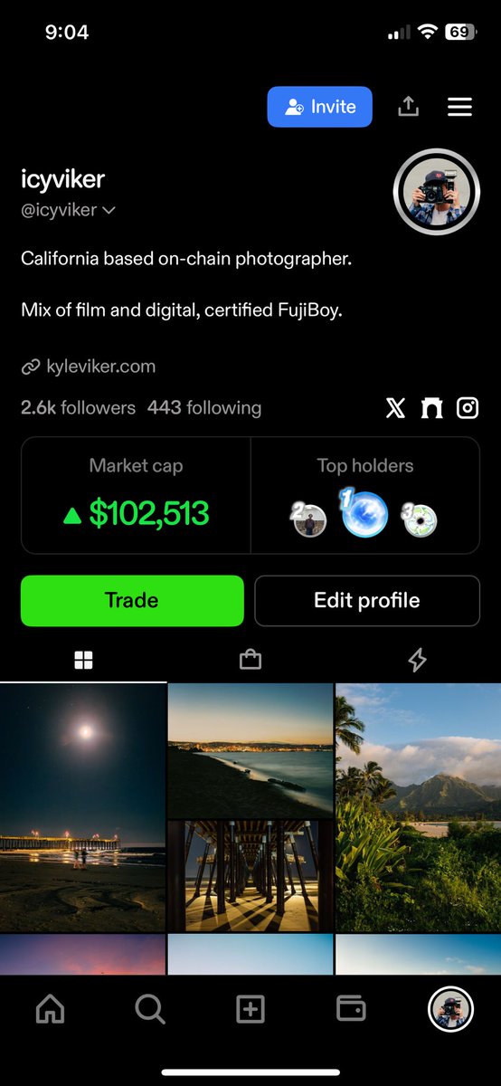KyleViker's tweet photo. Casually eclipsed my Instagram following on @zora 😎 https://t.co/2F8lHG6aa0