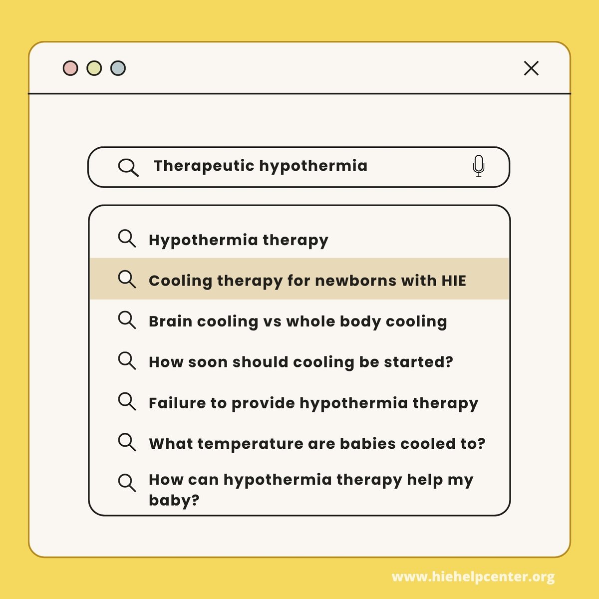 HIEHelpCenter's tweet image. Did you know cooling the body on purpose can help protect the brain after cardiac arrest or trauma?

Hypothermia therapy lowers the body’s temperature to reduce swelling, helps to prevent further injury, and gives your baby a better chance to recover. 

🔗hiehelpcenter.org/treatment/hypo…