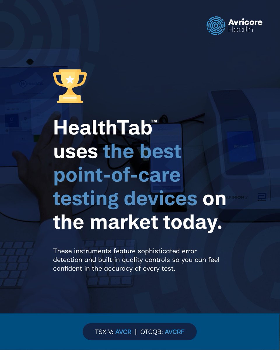 📊 Numbers you can trust. Learn more: healthtab.com $AVCR #poct #healthtech
