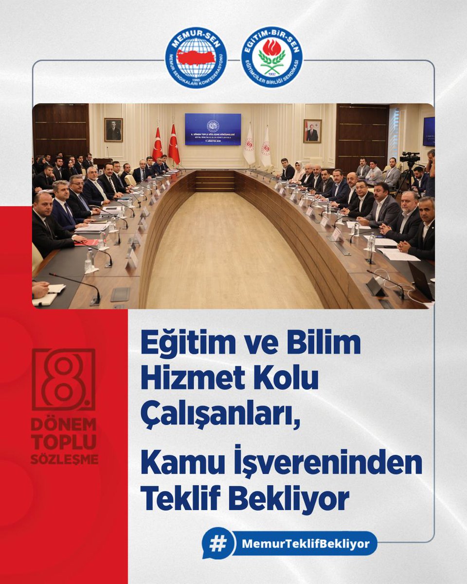 Eğitim-Bir-Sen (@egitimbirsen) on Twitter photo Eğitim ve bilim hizmet kolu çalışanları kamu işvereninden teklif bekliyor.
#MemurTeklifBekliyor
<a href="/_cevdetyilmaz/">Cevdet Yılmaz</a>
<a href="/isikhanvedat/">Prof. Dr. Vedat Işıkhan</a>
<a href="/memetsimsek/">Mehmet Simsek</a>
<a href="/tcbestepe/">T.C. Cumhurbaşkanlığı</a> Eğitim ve bilim hizmet kolu çalışanları kamu işvereninden teklif bekliyor.
#MemurTeklifBekliyor
<a href="/_cevdetyilmaz/">Cevdet Yılmaz</a>
<a href="/isikhanvedat/">Prof. Dr. Vedat Işıkhan</a>
<a href="/memetsimsek/">Mehmet Simsek</a>
<a href="/tcbestepe/">T.C. Cumhurbaşkanlığı</a>