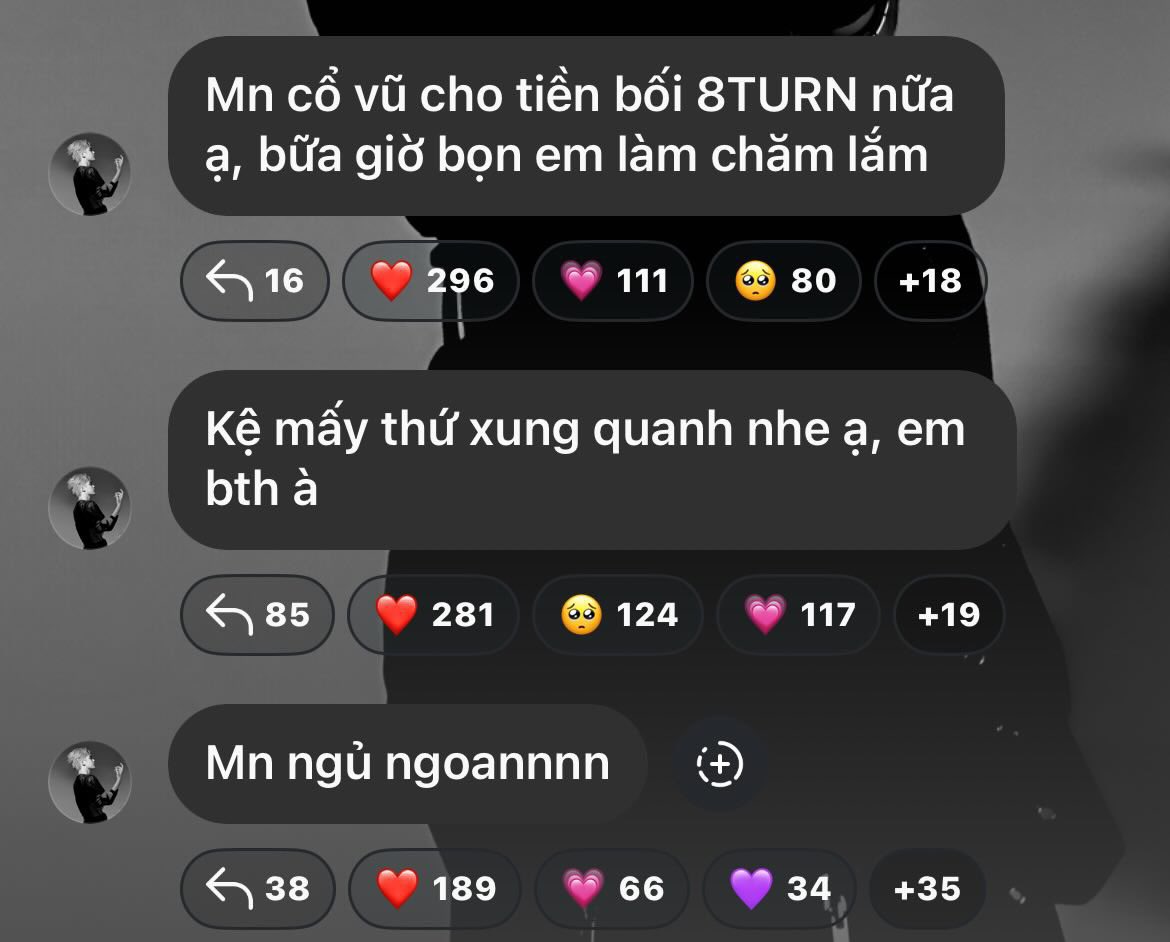 PhamQuinny's tweet photo. This kid is precious 🥺🤏🏻 
"Hey everyone, tmr please also cheer up for our senior 8TURN. I'm okay, please ignore all the toxic things out there. G9 everyone" 
#ShowItAllVietnam2025 #ShowItAllVietnam #8TURN #DoMinhTan #Minhtin https://t.co/F3xXqiEUeS
