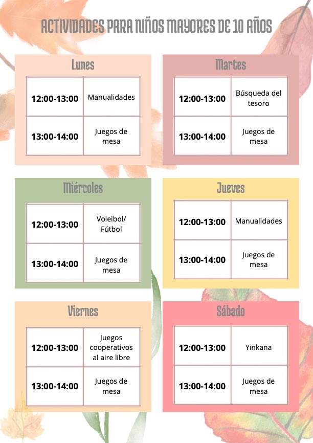 ¡Programación de actividades de animación infantil para esta semana en Camping El Concurso!