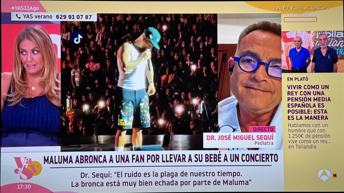 drjsequirheum's tweet photo. Mi padre, el Dr. José Miguel Sequí-Canet , vocal de la CODEPEH @sanidadgob @FIAPAS concienciando esta tarde acerca de la protección auditiva desde la más tierna infancia en la tv, a raíz de lo ocurrido en el último concierto de @maluma, un orgullo! #YAS11Ago #hipoacusia #CODEPEH https://t.co/O0IdPfXOAm