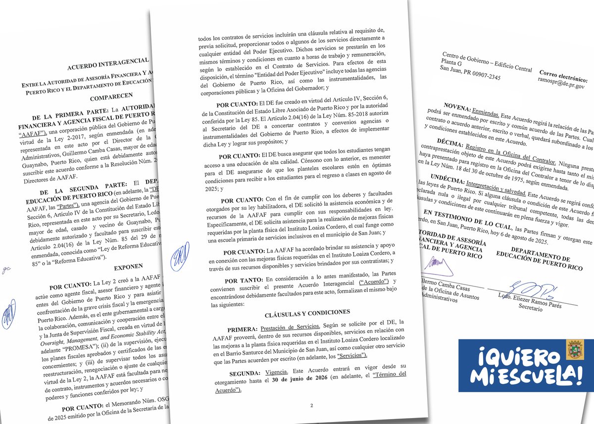 AAFAF (@aafafpr) on Twitter photo Junto a <a href="/EDUCACIONPR/">Dpto. de Educación</a>, otras agencias y la AAFAF, unimos esfuerzos para un gran inicio de clases y un compromiso a futuro con el Instituto Loaíza Cordero.
#YoQuieroMiEscuela #ConSaludEmocionalAprendoMejor
<a href="/gobiernodepr/">Gobierno de Puerto Rico</a> <a href="/SecretariadePR/">Secretaría de la Gobernación de Puerto Rico</a> <a href="/DTOP/">DTOP</a> <a href="/Bomberos_de_PR/">Negociado del Cuerpo de Bomberos</a> <a href="/recreaydeportes/">Recreación y Deportes | DRD</a> @OMEP Junto a <a href="/EDUCACIONPR/">Dpto. de Educación</a>, otras agencias y la AAFAF, unimos esfuerzos para un gran inicio de clases y un compromiso a futuro con el Instituto Loaíza Cordero.
#YoQuieroMiEscuela #ConSaludEmocionalAprendoMejor
<a href="/gobiernodepr/">Gobierno de Puerto Rico</a> <a href="/SecretariadePR/">Secretaría de la Gobernación de Puerto Rico</a> <a href="/DTOP/">DTOP</a> <a href="/Bomberos_de_PR/">Negociado del Cuerpo de Bomberos</a> <a href="/recreaydeportes/">Recreación y Deportes | DRD</a> @OMEP