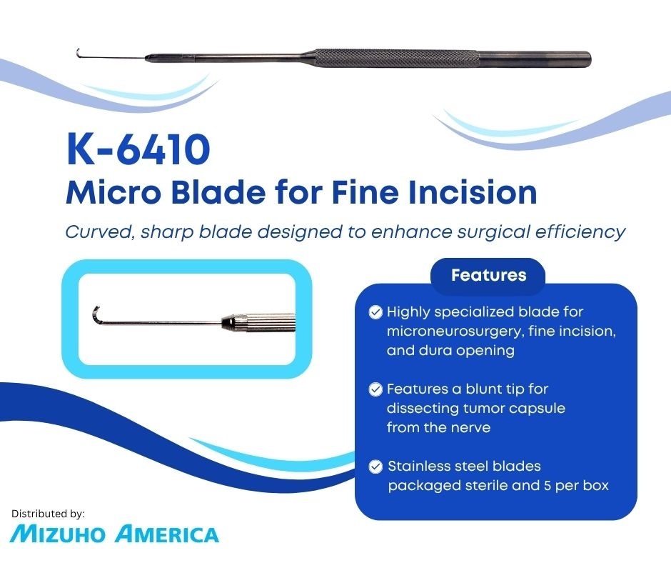 MizuhoAmerica's tweet image. Specialized micro blade, developed with Dr. Daniel Kelly at Pacific Neuroscience Institute—built for precision in delicate neurosurgery.
#PNI #Neurosurgery #PrecisionTools #SurgicalTools
