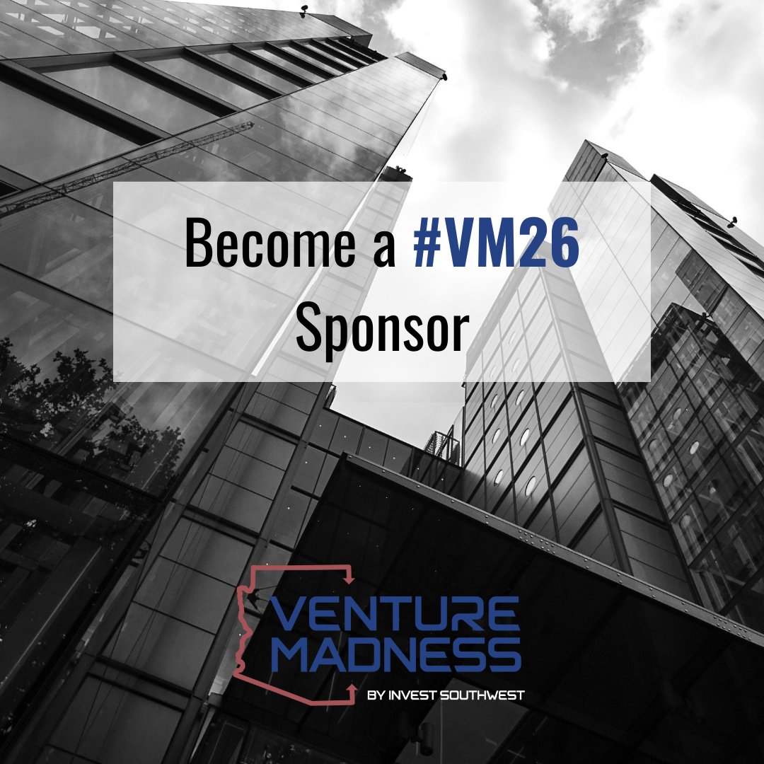 Why sponsor #VM26? 🌟 You'll get to position your brand with AZ’s top startups, VCs &amp; tech leaders. From premier logo placement to exclusive networking opportunities—let your brand be part of Arizona’s innovation legacy.