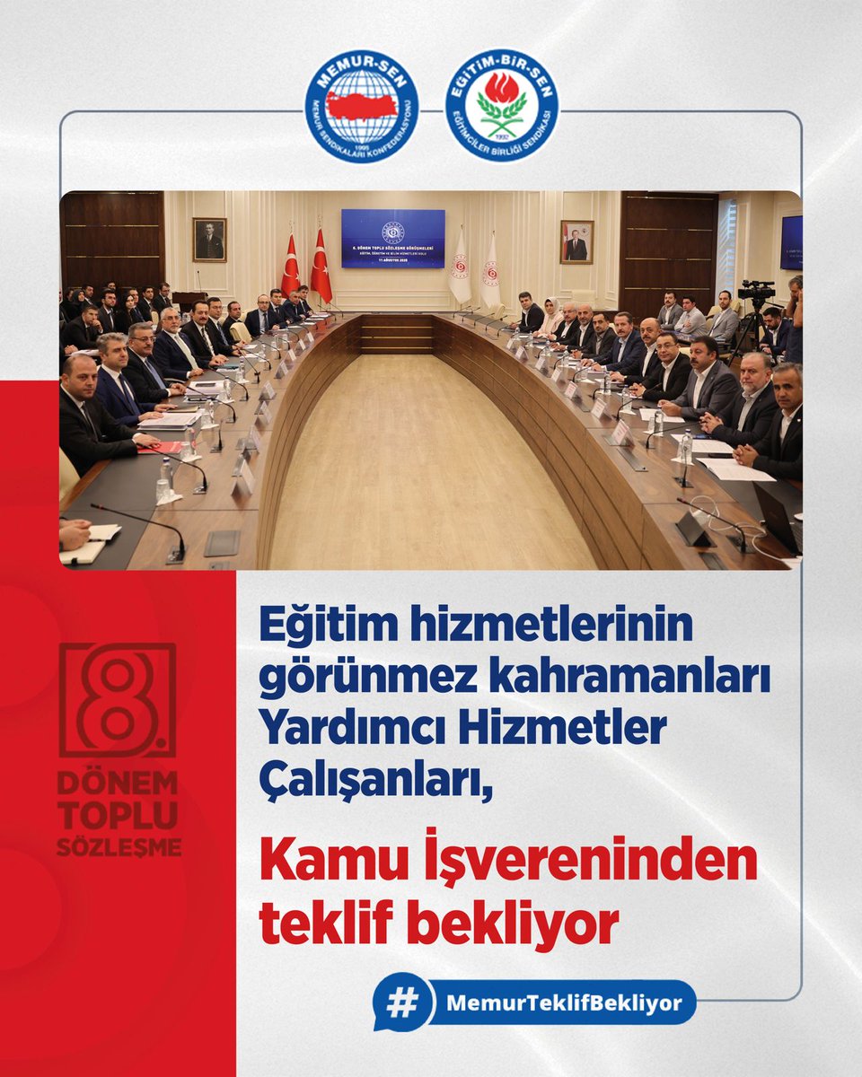 Eğitim-Bir-Sen (@egitimbirsen) on Twitter photo Eğitim hizmetlerinin görünmez kahramanları Yardımcı Hizmetler Çalışanları, Kamu İşvereninden teklif bekliyor.
#MemurTeklifBekliyor
<a href="/_cevdetyilmaz/">Cevdet Yılmaz</a>
<a href="/isikhanvedat/">Prof. Dr. Vedat Işıkhan</a>
<a href="/memetsimsek/">Mehmet Simsek</a>
<a href="/tcbestepe/">T.C. Cumhurbaşkanlığı</a> Eğitim hizmetlerinin görünmez kahramanları Yardımcı Hizmetler Çalışanları, Kamu İşvereninden teklif bekliyor.
#MemurTeklifBekliyor
<a href="/_cevdetyilmaz/">Cevdet Yılmaz</a>
<a href="/isikhanvedat/">Prof. Dr. Vedat Işıkhan</a>
<a href="/memetsimsek/">Mehmet Simsek</a>
<a href="/tcbestepe/">T.C. Cumhurbaşkanlığı</a>