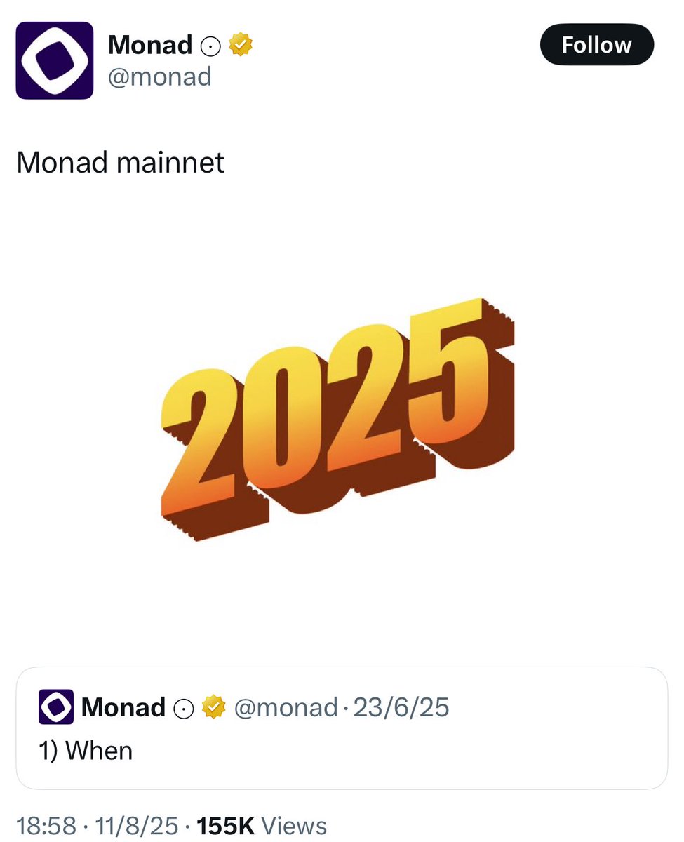 2025年のMonadメインネットを示すグラフィック