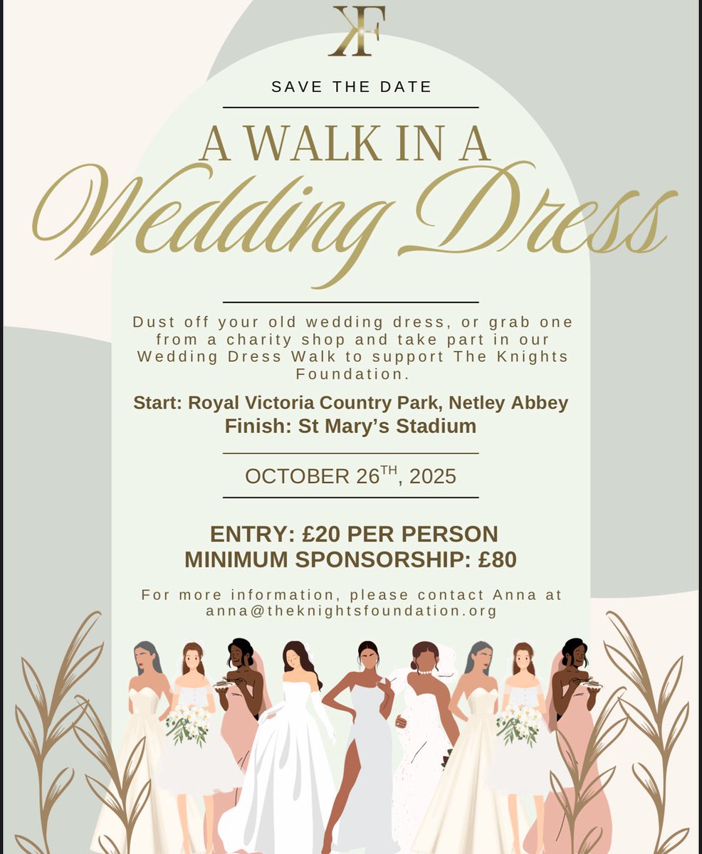 Reception style party being held <a href="/SouthamptonFC/">Southampton FC</a> after the walk tickets available for this too, We are looking for women to join our walk all in aid of The knights foundation who support families with disabled children 
also looking for raffle prizes for this Event ❤️❤️