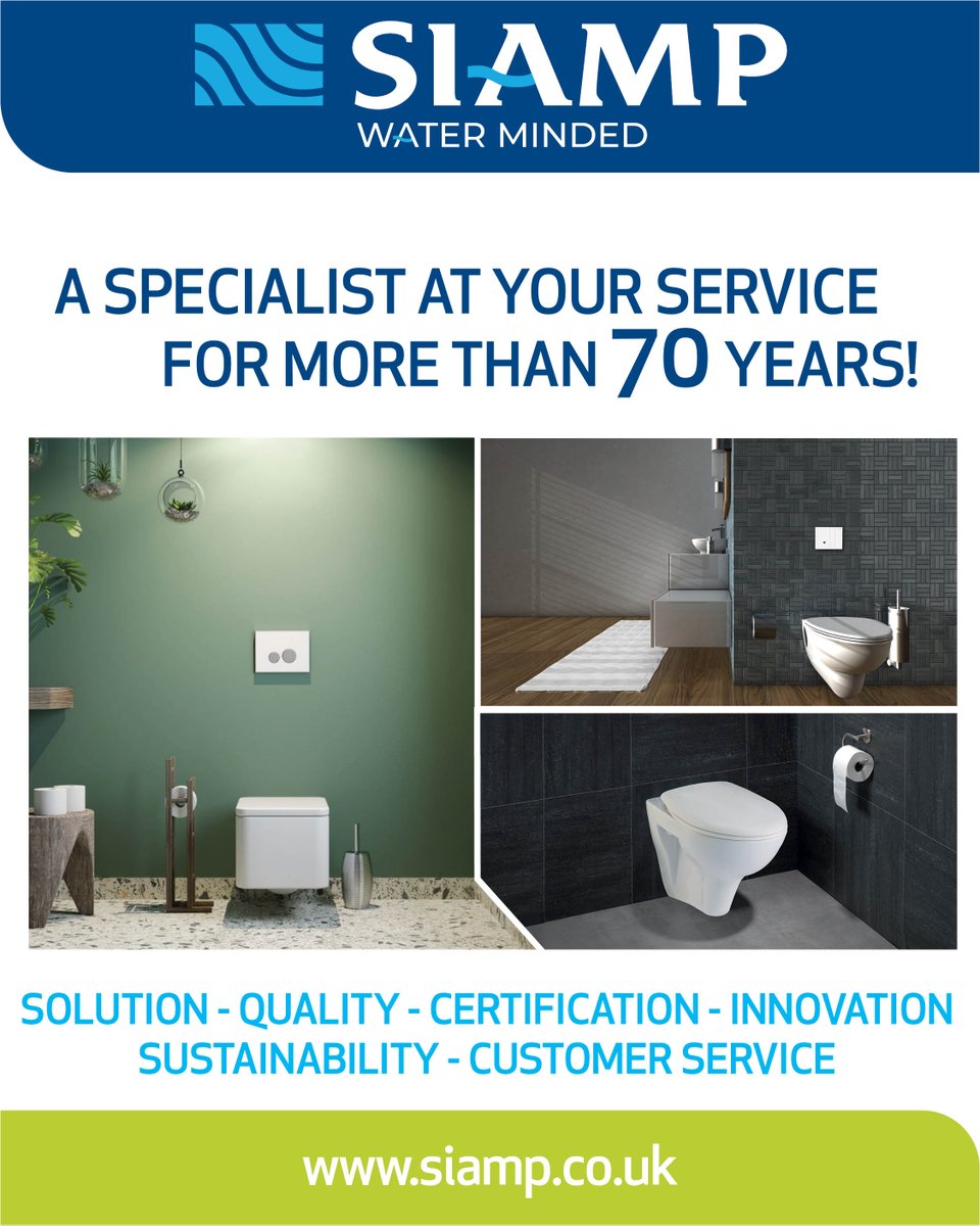 We are proud to have been at your service for more than 70 years! 🤩

#SIAMP #Waterminded