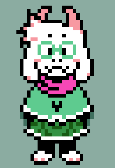 Made a sprite of this ralsei design because he's a cutie patootie