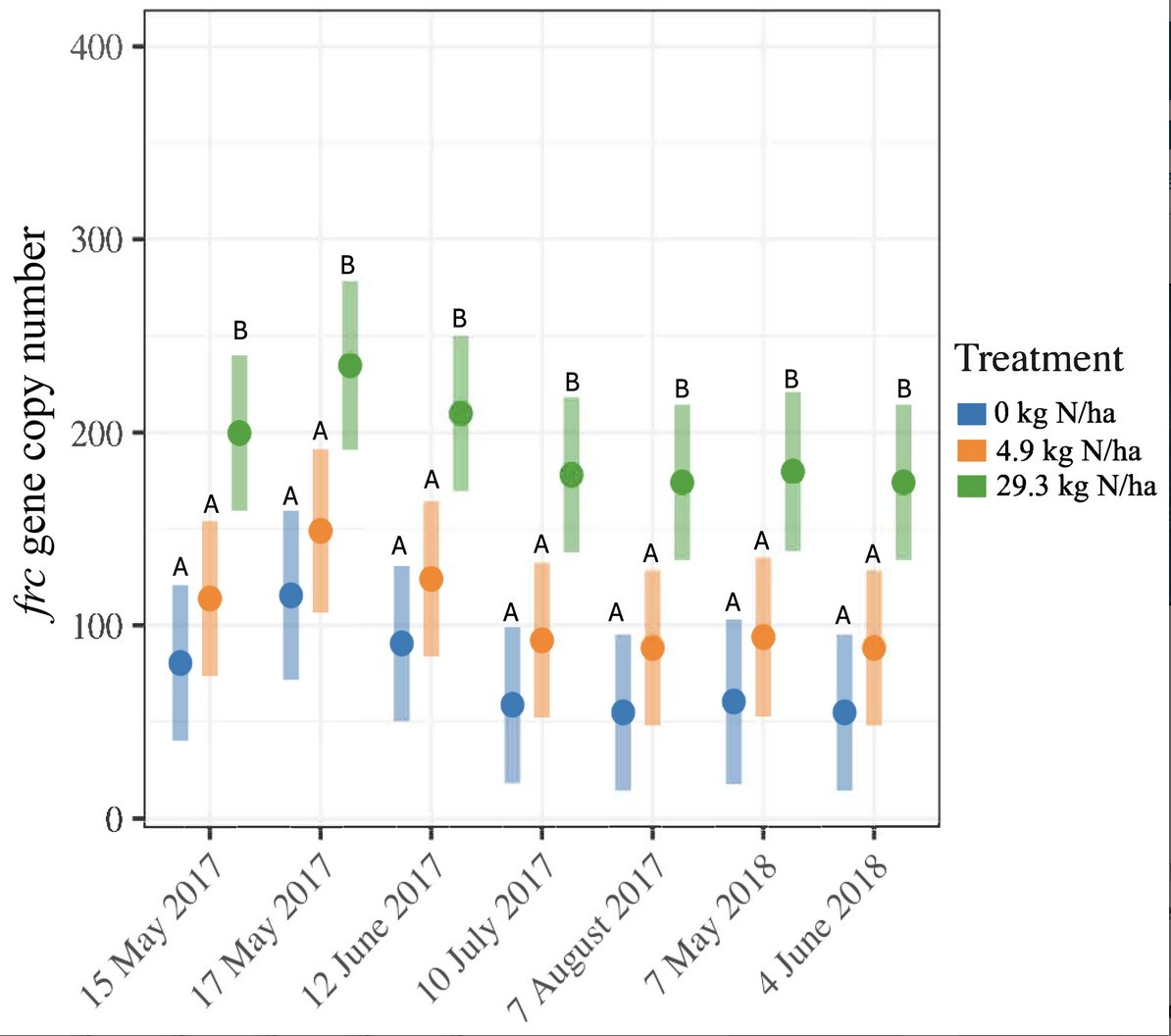 Paul Koch (@plkoch2) on Twitter photo We know that the N fert decreases dollar spot, but we don't know why. Our most recent paper led by <a href="/Suwell86/">Shashi Welmillage</a> suggests that N influences the microbiome, specifically increasing oxalic acid-degrading bacteria, which leads to reduced disease. Give it a read!
doi.org/10.1094/PHYTO-… We know that the N fert decreases dollar spot, but we don't know why. Our most recent paper led by <a href="/Suwell86/">Shashi Welmillage</a> suggests that N influences the microbiome, specifically increasing oxalic acid-degrading bacteria, which leads to reduced disease. Give it a read!
doi.org/10.1094/PHYTO-…