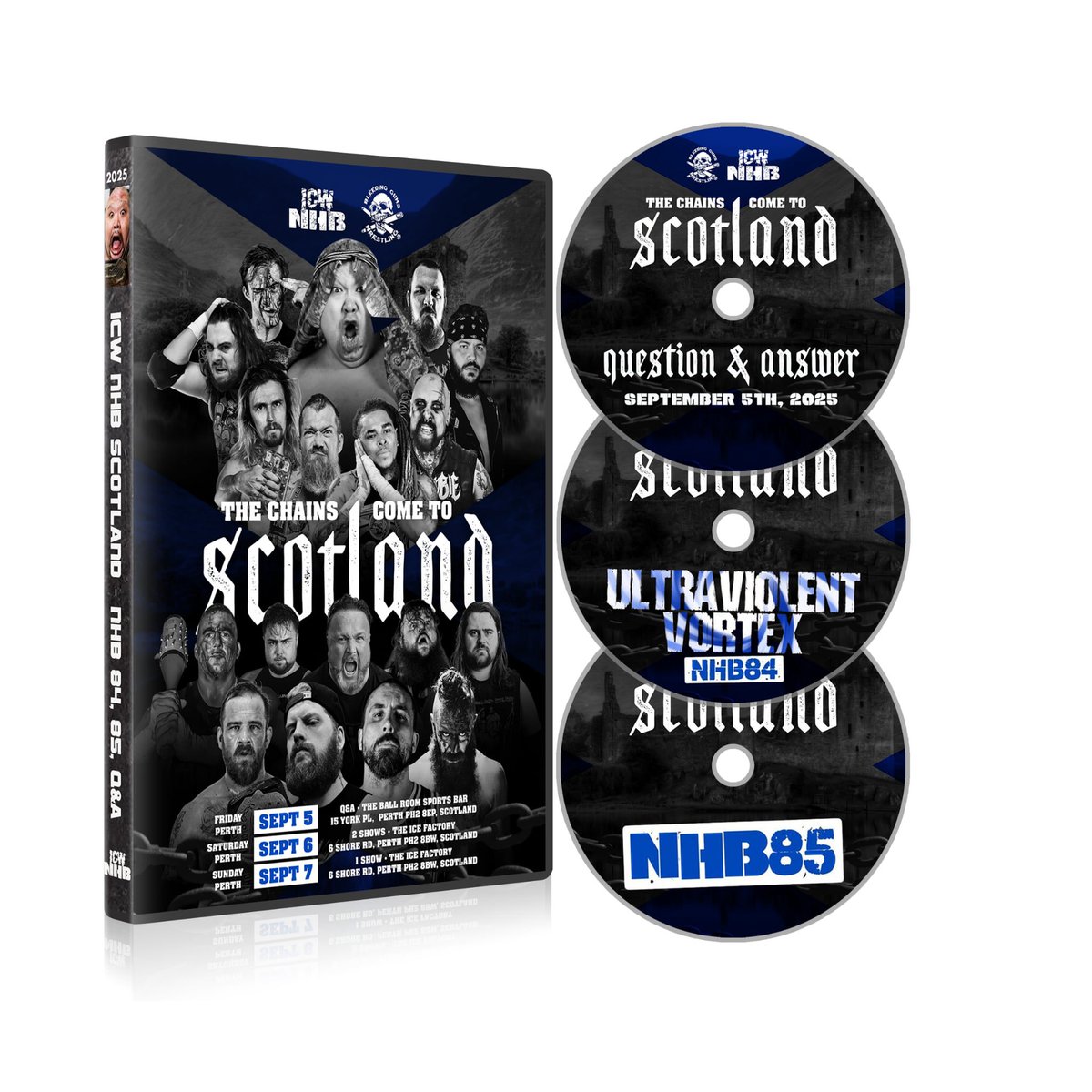 DVD 📀 DROP

ICW NHB AUSTRALIA 🇦🇺 
&amp; SCOTLAND 🏴󠁧󠁢󠁳󠁣󠁴󠁿 TOUR DVDs 
ARE READY for PREORDER!!! 

THESE DVDs will be the 
FIRST RELEASES of these events. 

THESE DVDs will come WITH HOURS of EXCLUSIVE BEHIND THE SCENES &amp; TRAVEL FOOTAGE that will ONLY be available on the DVD! 

FIRST 100