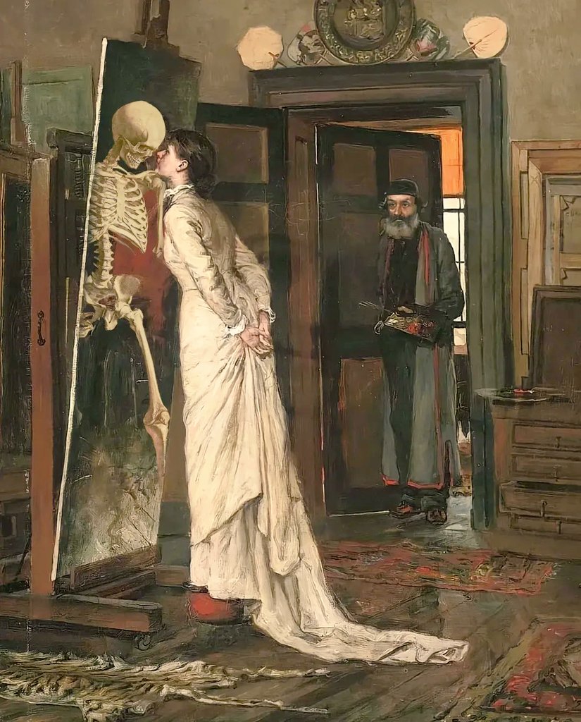 aelith4ever's tweet photo. Charles Napier Kennedy - The Woman Who Loves Death, 1898 https://t.co/QH2dGLsJyH