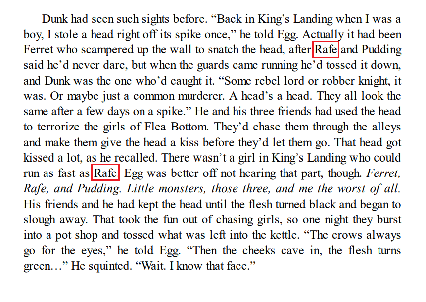 If you check the comment thread of that tweet you'll see stuff like:

"I'D NEVER HEARD OF RAFE, WHY CAN'T THEY JUST STICK TO THE BOOKS!?!?" 

Bro it's literally in the 2nd page of the Mystery Knight