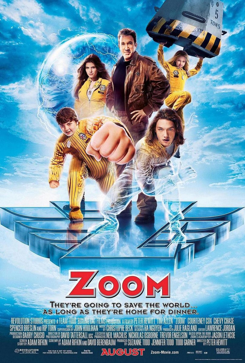 FilmNewsNos's tweet photo. 🎬MOVIE HISTORY: 19 years ago today, August 11, 2006, the movie ‘Zoom’ opened in theaters!
#TimAllen #CourteneyCox #ChevyChase #KateMara #RyanNewman #MichaelCassidy #SpencerBreslin #RipTorn #KevinZegers #AlexisBledel #DevonAoki @WValderrama #CorneliaGuest #PeterHewitt https://t.co/uqadIoQEFS