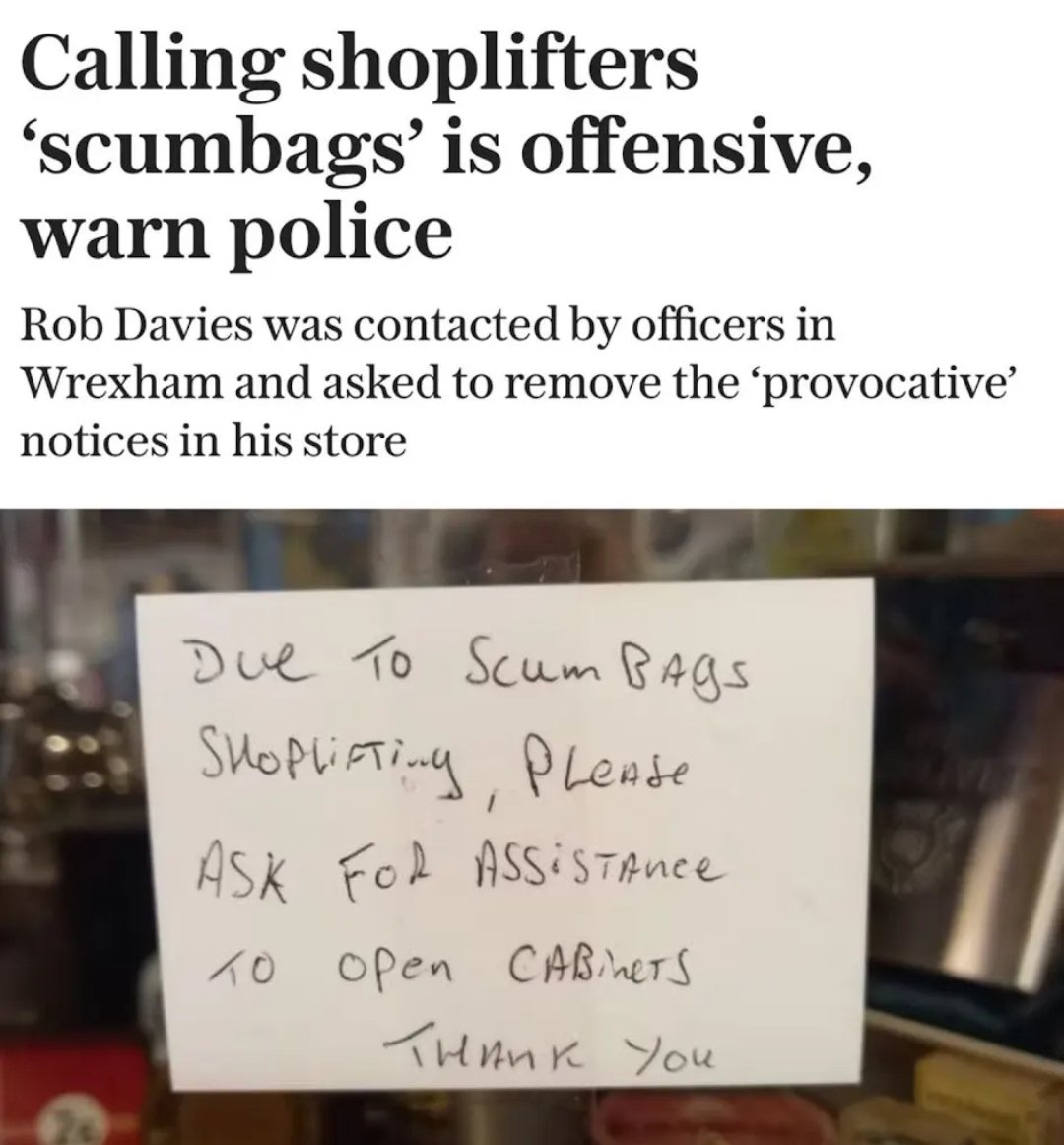 Britain. Where everything is policed except crime.