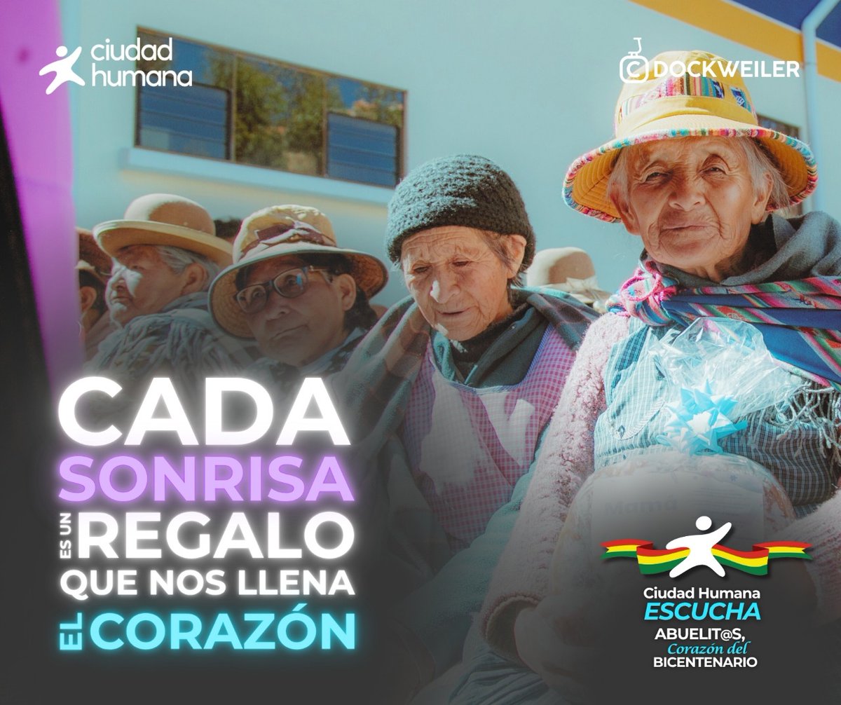 👨‍👩‍👧‍👦💫 No es un día, es todos los días.
El amor, el esfuerzo y la dedicación de nuestros abuelit@s corazón del bicentenario son la base de nuestra sociedad.
Pensamos en ustedes cada día.😊🙌

#AdultoMayor #CiudadHumana #Dockweiler #LaPaz #Bolivia