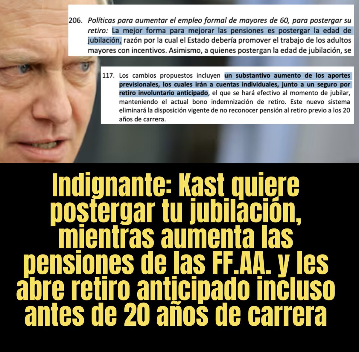 Mientras tú trabajarías hasta casi los 70, las FF.AA. jubilarían desde los 35.