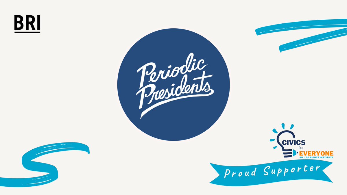 A big thanks to Periodic Presidents for supporting BRI’s Civics for Everyone initiative!

Periodic Presidents turns history into engaging, visual learning tools.

Thanks to their support of Civics for Everyone, we’re making civic education more accessible to students of all