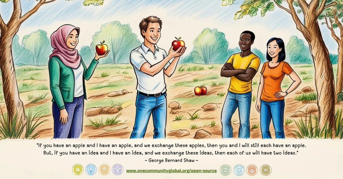 onecommunityorg's tweet image. George Bernard Shaw knew something we're still learning today - when we share ideas, everyone wins. Open-source thinking transforms scarcity into abundance. What breakthrough idea could you contribute to the collective?
#OpenSourceSolutions #Innovation #Collaboration