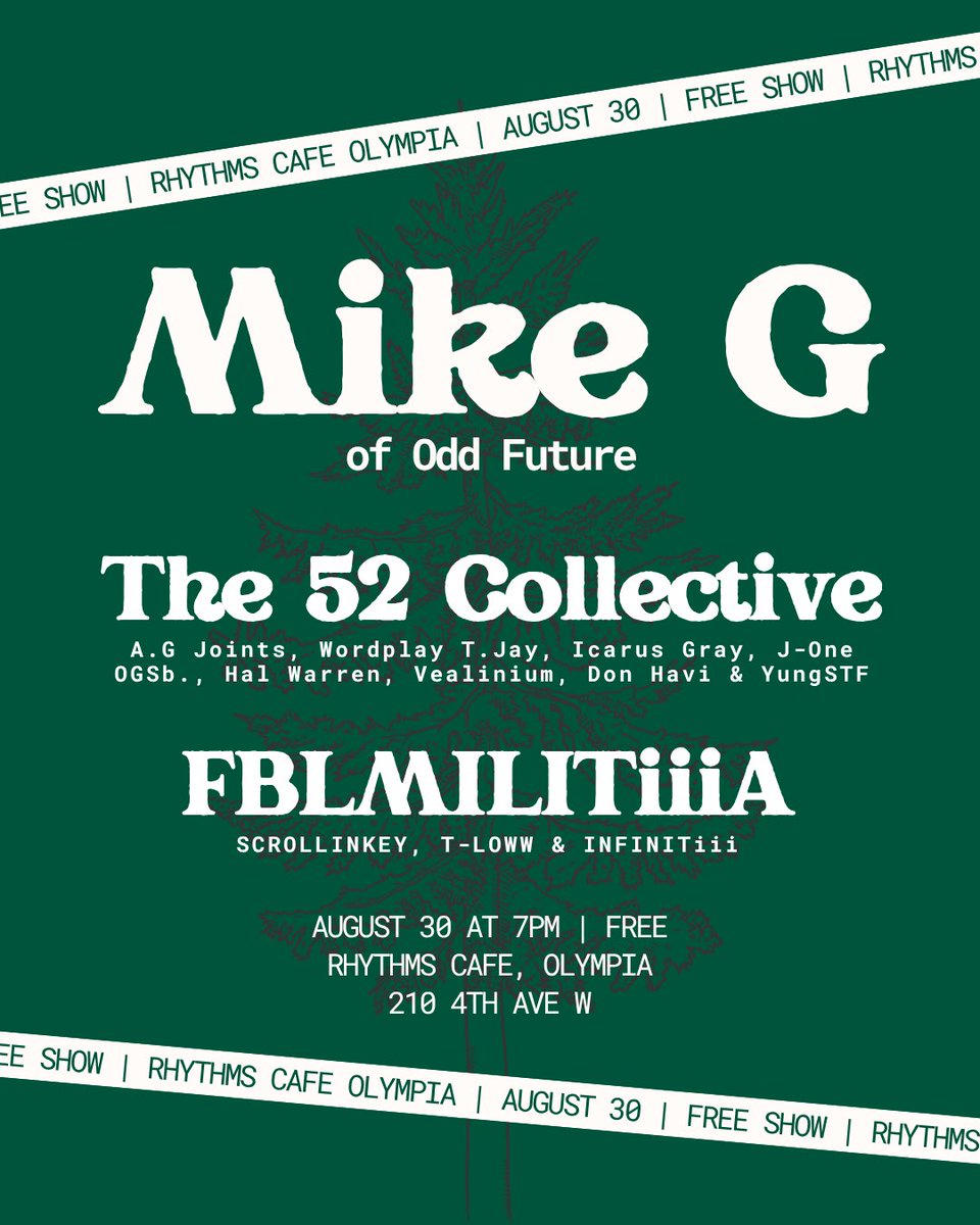 heavy_mg's tweet photo. Summer fun, might start booking more shows

@GoMikeG 
@AstralWytch 
@kjahnpowell 
@Larryroze 
The 52 Collective
FBLMILITiiiA

If you’re in the dub pull-up on us we’re turnt all labor day weekend!! https://t.co/g0iOI9adKt