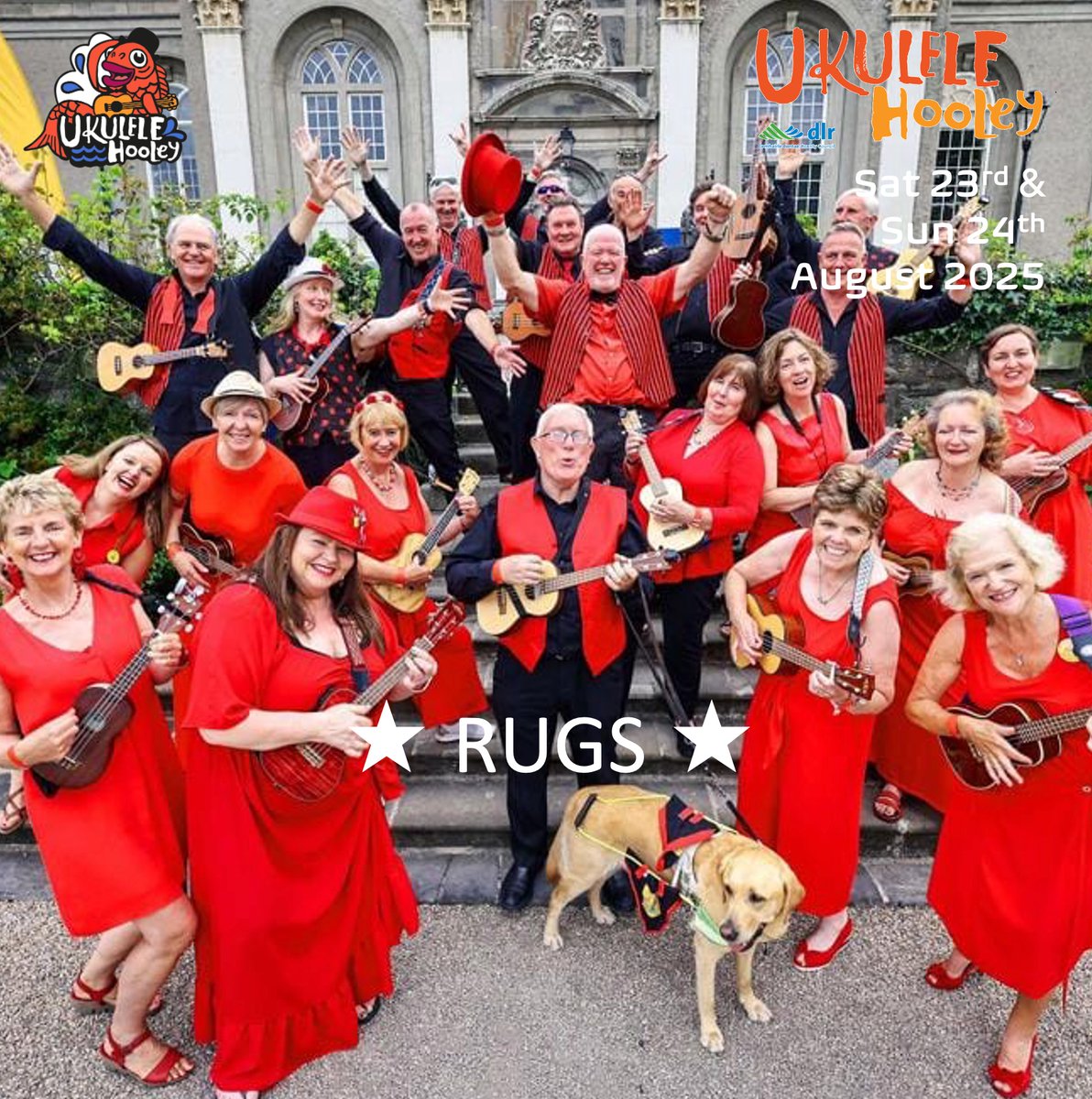 RUGs at Ukulele Hooley 2025

RUGS Performance Group has grown from a weekly jam session in a local hall in Rathfarnham, Dublin, to taking the stage at a number of festivals and cultural events.